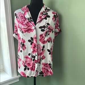 Kate Spade floral pajama top medium